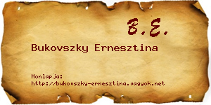 Bukovszky Ernesztina névjegykártya